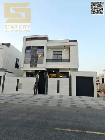 Villa for sale, custom-finished, in a prime location in Al Bahia district. Modern villa, freehold ownership for all nationalities.