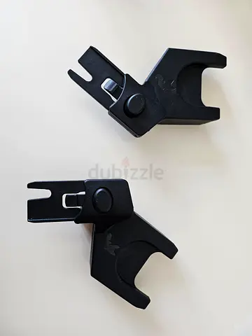 Pair of Black Infant Car Seat Adapters (stroller connectors)
