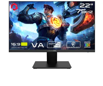 Gameon 22 inch Full HD Eye Care Monitor - 75Hz- 1 Year Warranty