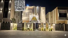 A brand-new villa for rent in Al Helio – Ajman, featuring a modern design and high-quality finishi