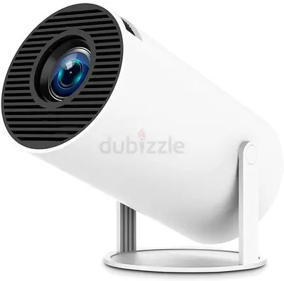 Compact Portable Mini Projector - White Cylinder Design