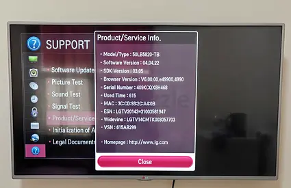 LG smart tv “50”