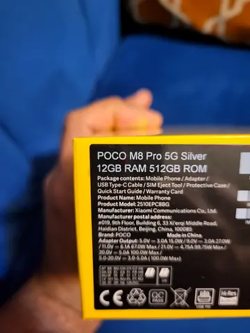 Poco M8 Pro 5g Tdra version dual sim 512gb 12gb ram sealed pack new box pack