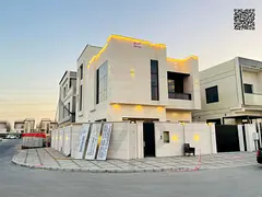 For sale: A distinctive villa in Al Yasmeen area, Ajman. Two floors plus a roof terrace. Strategic c