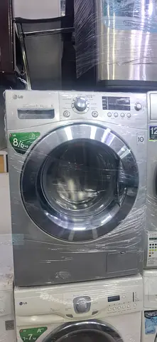 LG Front Load Washer 8kg / 6kg Silver - Good Working Condition