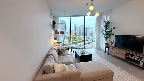 Downtown View 1BR | Furnished | Balcony | Waves Grande, Sobha Hartland