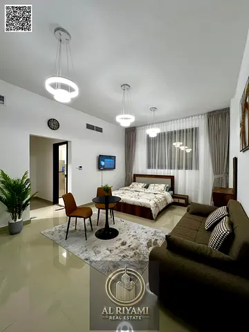 VIP furnished studio for rent in Al Nuaimiya, including bills and separate kitchen