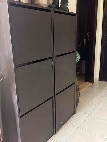 Ikea shoe cabinet - dark brown, 6-door storage unit