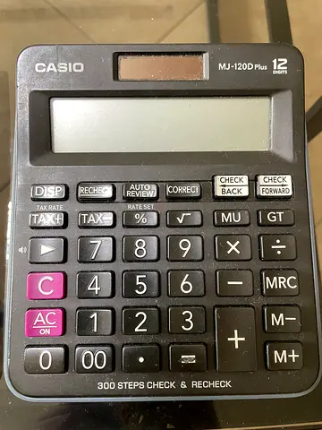 Casio MJ-120D Plus 12-digit Desktop Calculator - Good Condition