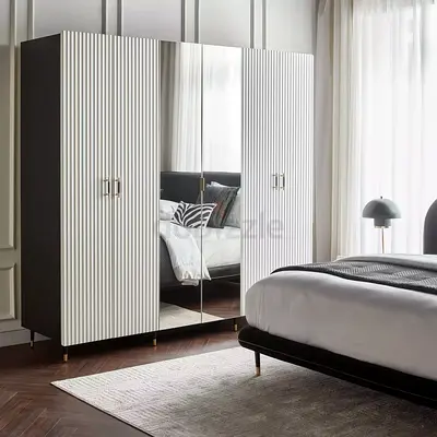 Mono 6-Door Wardrobe with Mirror 235x220cm – AED 850