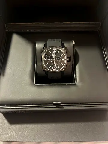 SamRod Black Mens Chronograph Watch in Original Box