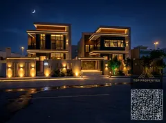 Full Smart Villa, modern facade, elegant design, including water, electricity, and air conditioners