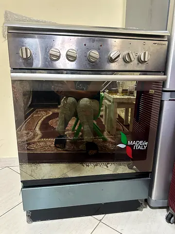 Stainless steel freestanding gas oven with 4 burners - Made in Italy