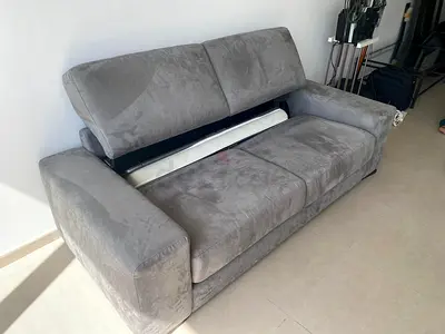 Natuzzi Grey 2-Seater Sofa with Storage, Good Condition