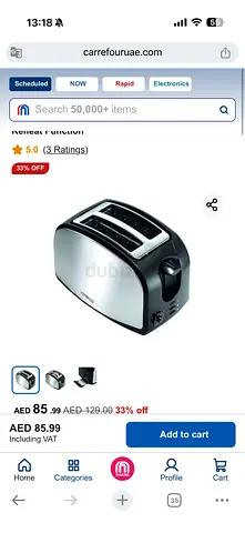 2-Slice Stainless Steel Toaster - Good Condition