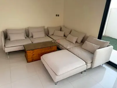 Without footstool Table ikea soderhamn corner sofa