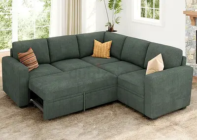 Multifunctional corduroy convertible sofa bed