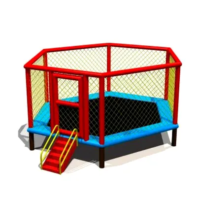 Kids Trampoline with Safety Net  Ladder – Outdoor Jumping Trampoline for Children, Heavy Duty Backy