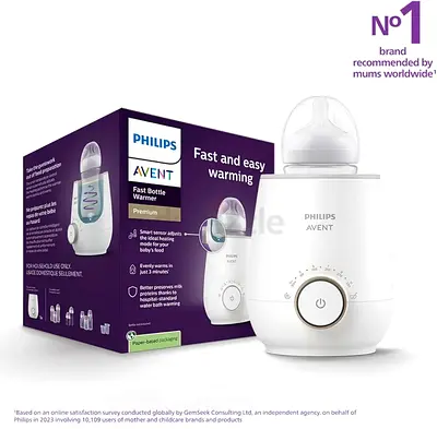 Philips Avent Fast Bottle Warmer - Gentle, Even Heating for Baby Bottles
