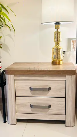 Oak grey Night Stand with 2 drawers