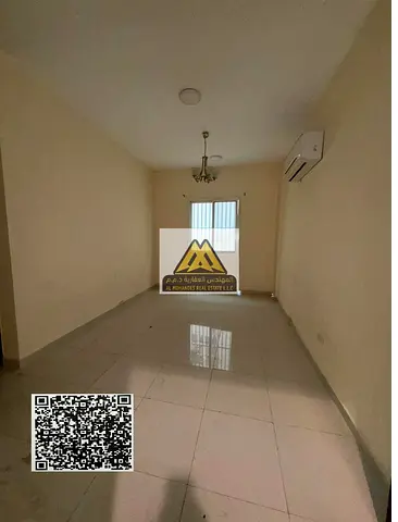 One-bedroom apartment with living room in Al Mowaihat 1, Ajman, ground floor, spacious, one bathroom, prime location near Sheikh Ammar Street, AED 29,
