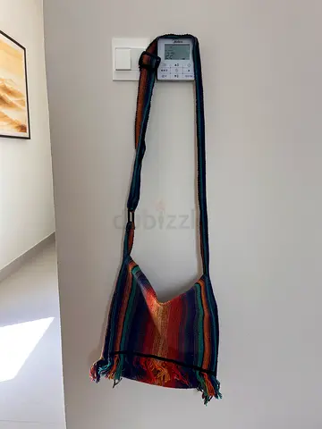 Handwoven colorful handbag
