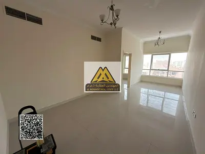 One-bedroom apartment with a living room in Al Nuaimiya 1, Ajman. Master bedroom, two bathrooms, built-in wardrobes, balcony, central AC, prime locati