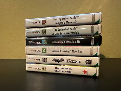 Bundle of 7 Nintendo 3DS Games  Majoras Mask, Zelda Link, Xenoblade, Animal Crossing