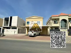 Two-story villa for rent in Ajman, Al Yasmeen area, behind the park. Prime location on a wide paved