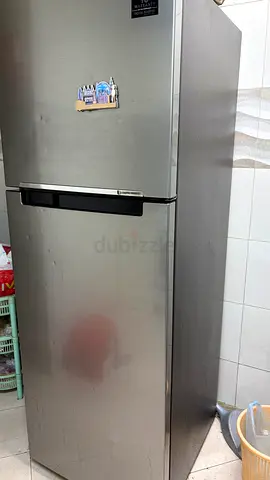 Silver Double-Door Refrigerator - Good Working Condition