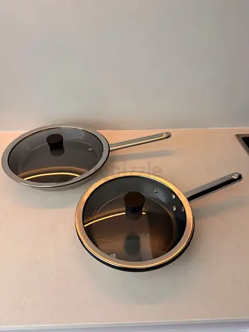 IKEA 365+ frying pan set with lids (stainless steel, glass) 24cm  28cm