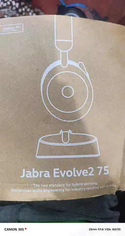 Jabra Evolve2 75 Wireless Noise-Cancelling Headset – Good Condition, With Box