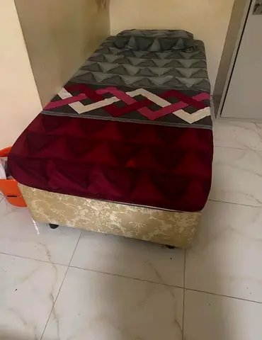 Wooden single bed with 20 inch medical mattress