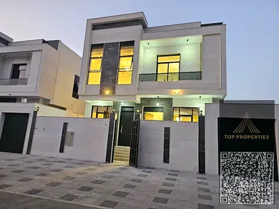 Luxury villa, first occupancy, 5 master bedrooms + 2 living rooms and a majlis, ready for immediate occupancy. Location: The villa is located in the A
