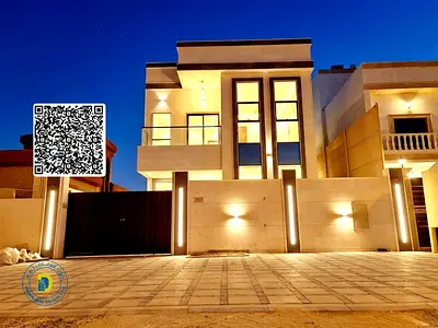 For those seeking luxury, 5BR villa in Al Mowaihat 2, super deluxe finishing, prime location, bank financing, freehold .