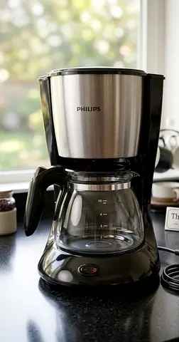 Philips Drip Coffee Maker with Glass Carafe - Good Condition