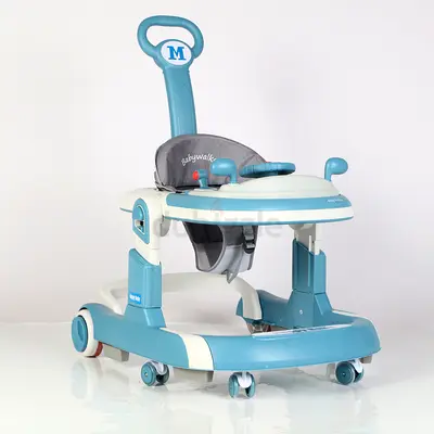 5 in 1 Baby Push Walker Sit-to-Stand Learning Walker Kids Rocking - Blue