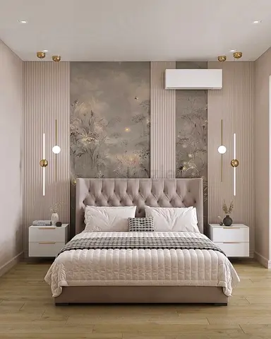 Modern upholstered queen bed