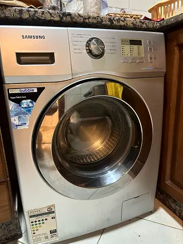 Samsung Front Load Washing Machine - Silver, Good Working Condition
