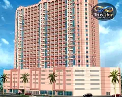 Two bedrooms and a living room for sale in Al Waha Towers. Closed kitchen, 3 bathrooms, open view.