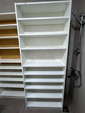 Tall White Multi-Shelf Storage Unit / Bookcase