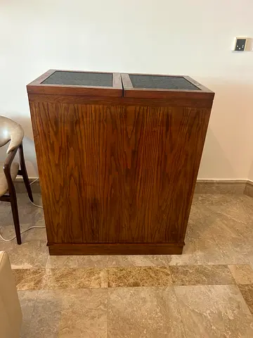 Solid Wood Storage Cabinet - Medium Brown