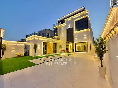 For Sale: Modern villa with central air conditioning, two floors and a roof terrace. Large land area and building space, including an external annex.