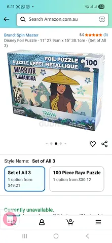 Disney Raya 100-Piece Foil Puzzle Spin Master