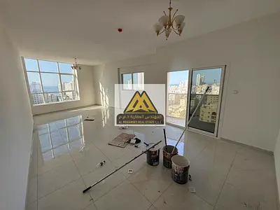Luxury apartment for annual rent on Ajman Corniche, located in a prime waterfront location with a full sea view