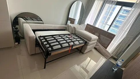 Like A New Condition High Quality ikea vimle L shape sofa bed with mattress