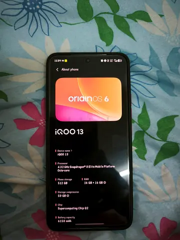 iQOO 13 - 512GB, 16GB RAM, Origin os 6 (Good Condition) only phone