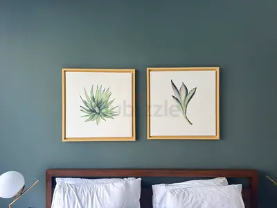 Set of 2 Framed Botanical Wall Art Prints