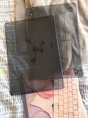 transparent black MacBook case