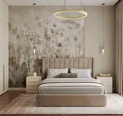 Queen Size Upholstered Bed Neutral customize